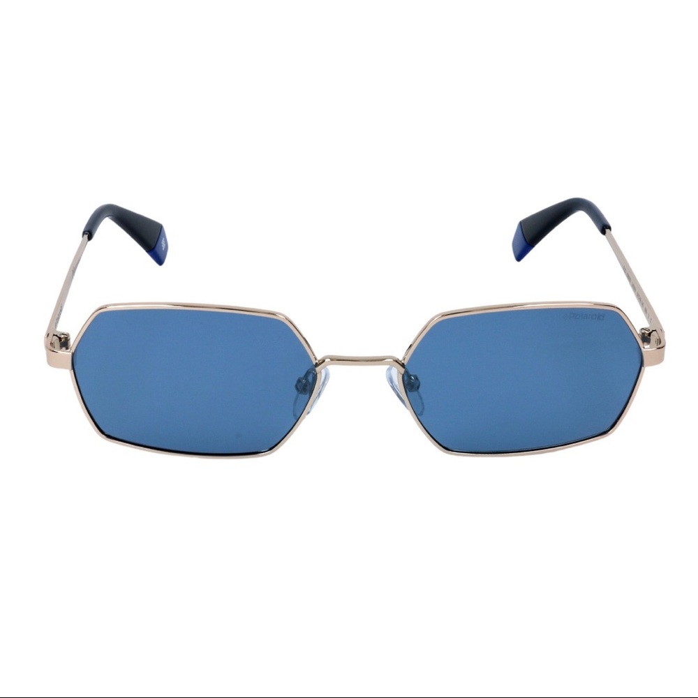 Polaroid Blue Rectangle 56mm Unisex Sunglasses - Picture 2 of 4
